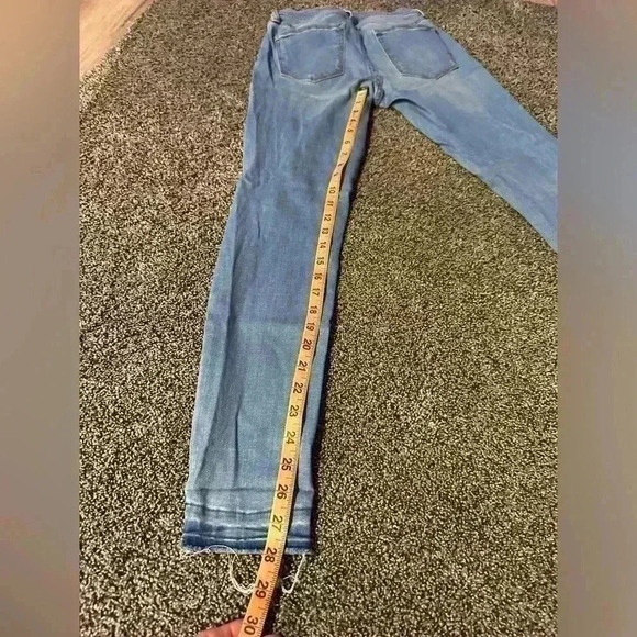 ana brand size 2 light blue woman slim fit jegging girls stretch jeans distress - Picture 3 of 9